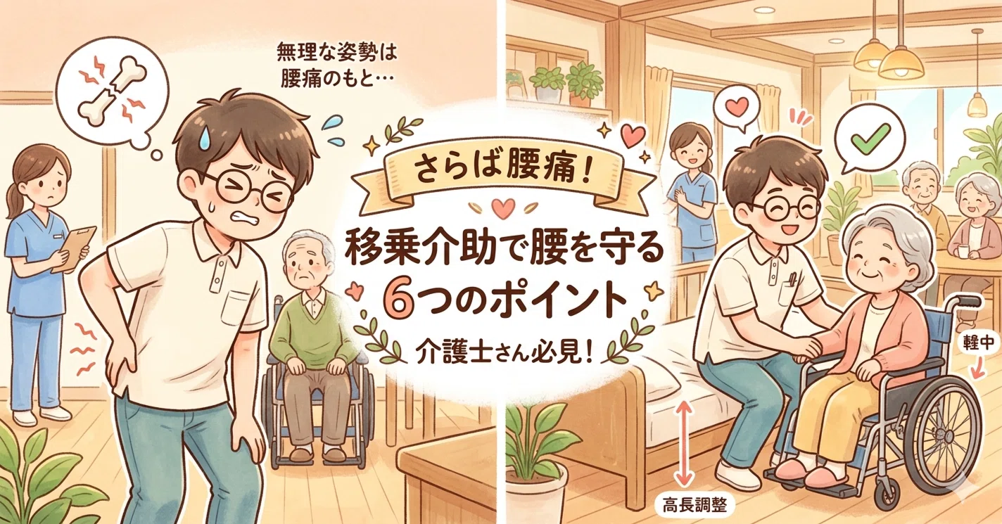 さらば腰痛！移乗介助で腰を守る6つのポイント｜ひでとし|介護士