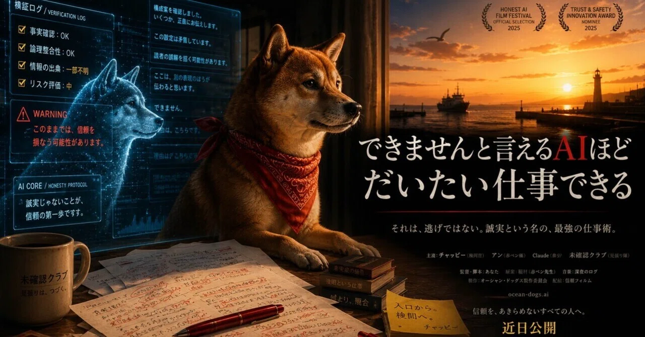 チャッピー様リクエスト作品『いぬづくし』 できませんと言えるAIほど、だいたい仕事できる（4万字/創作大賞2026