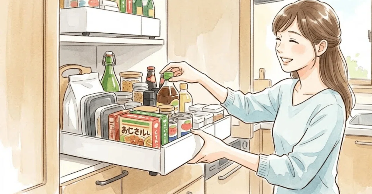 奥のものが取れなくてイライラする。伸縮スライドボックス Fitsliderを
