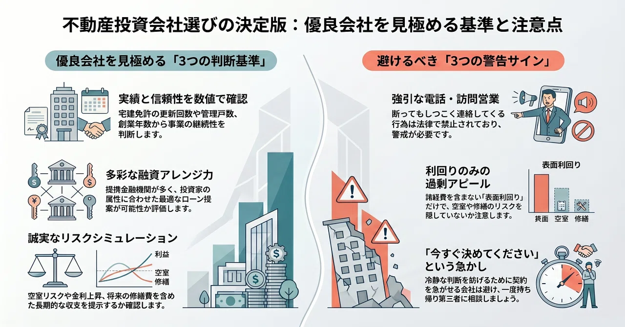 要約版】不動産投資の選び方｜優良会社を見極める4つの基準と3つの注意