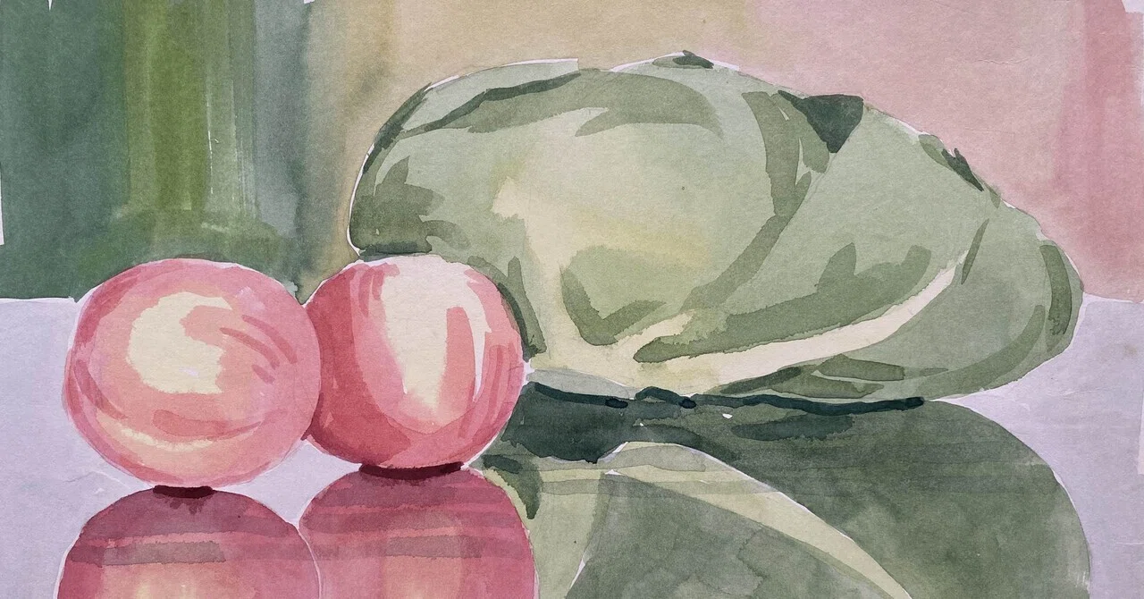 48 Masami Kamizono's Transparent Watercolor Paintings: Peaches and