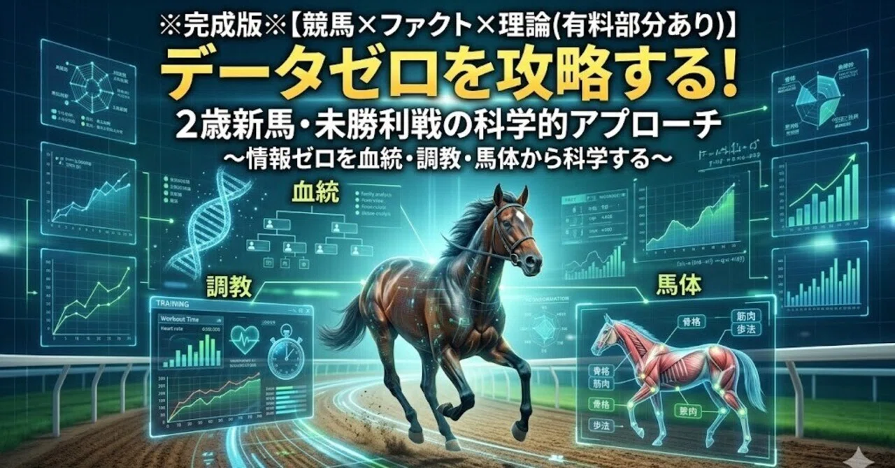 完成版※【競馬×ファクト×理論(有料部分あり)】データゼロを攻略する！2
