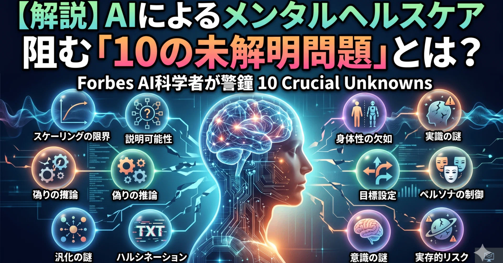 解説】AIによるメンタルヘルスケアを阻む「10の未解明問題」とは