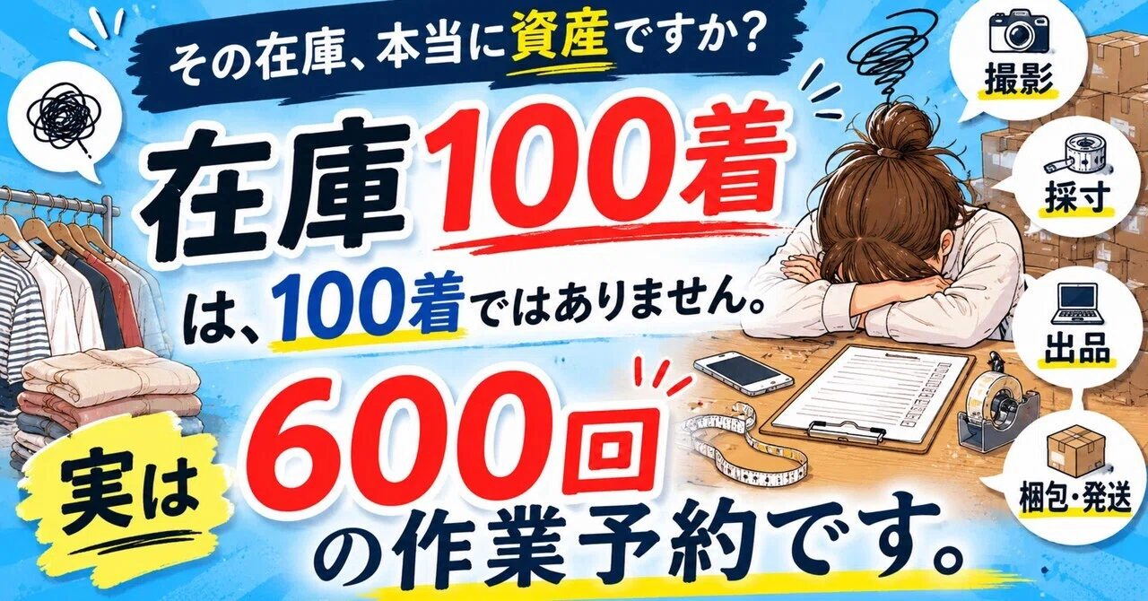 在庫100着は、100着ではありません。｜リスアシ〜出品サポートサービス 〜
