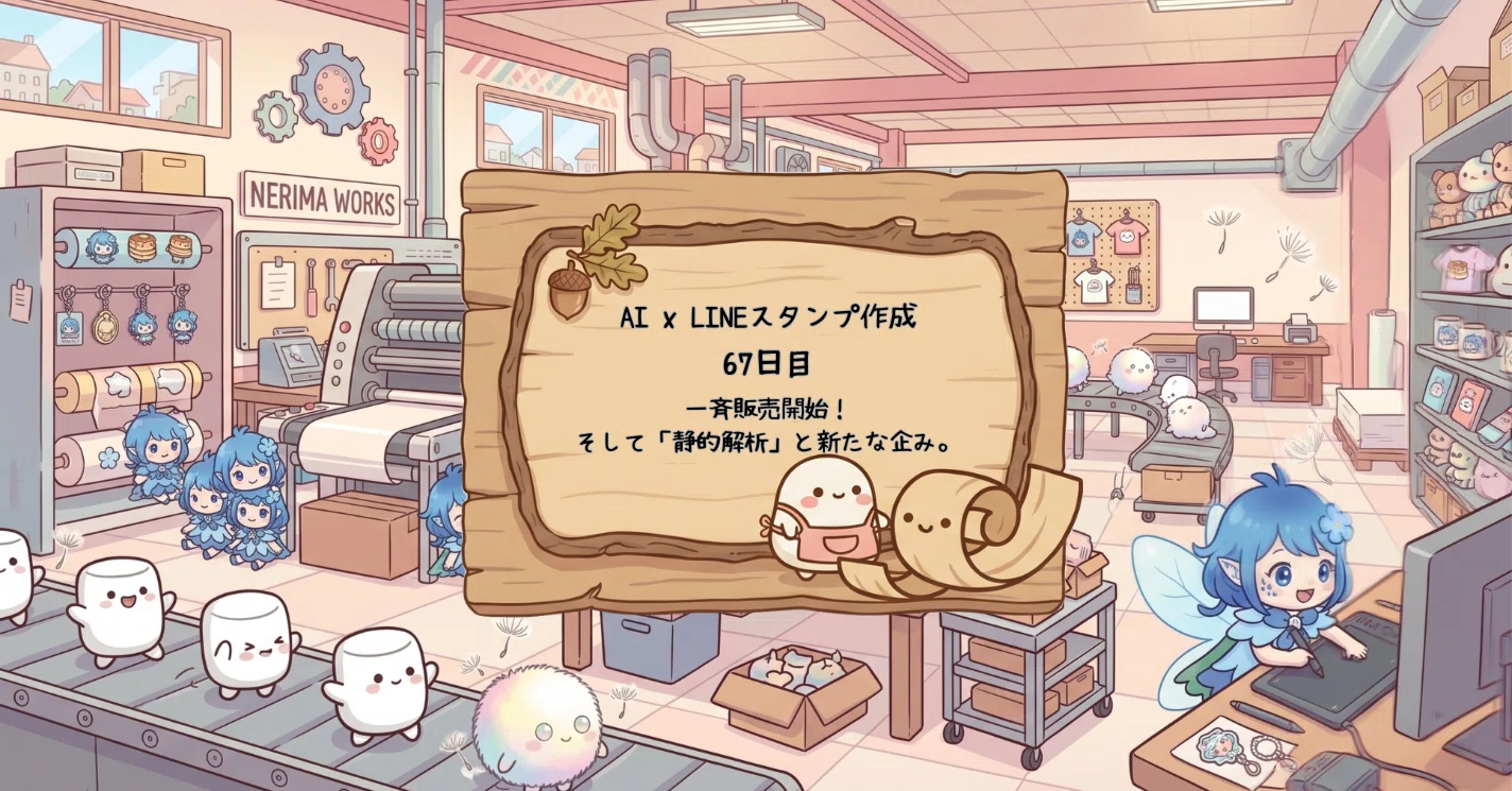 AIでLINEスタンプ67日目】一斉販売開始！そして「静的解析」と新たな