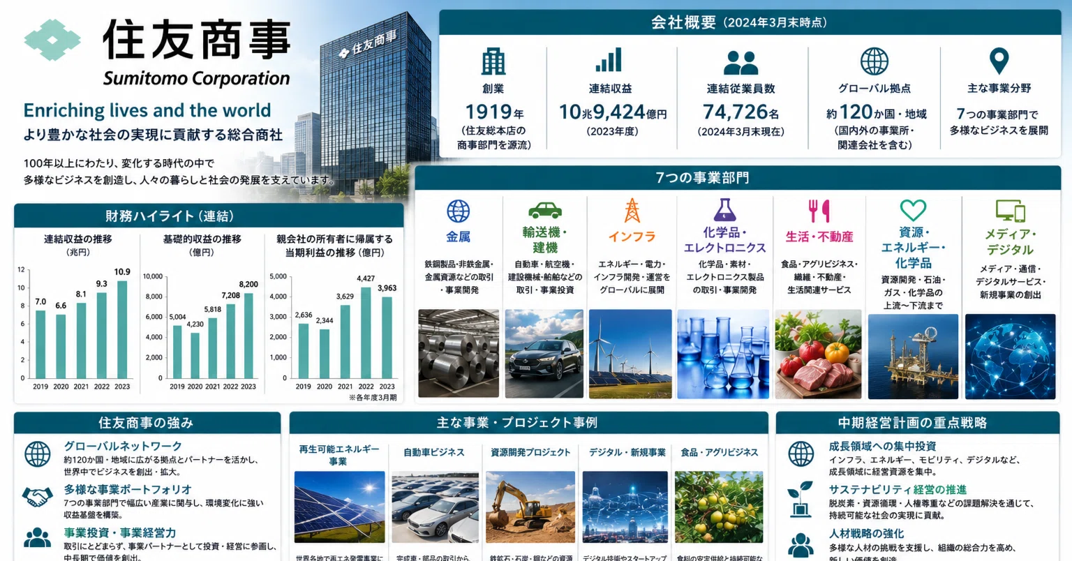 徹底企業分析53住友商事】“5大商社の中で地味”だと思っている就活生へ