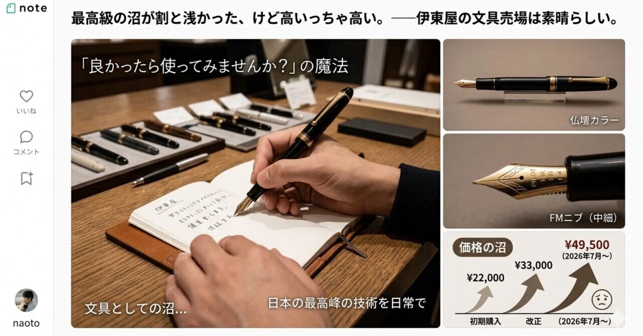 最高級の沼が割と浅かった、けど高いっちゃ高い。──伊東屋の文具売場