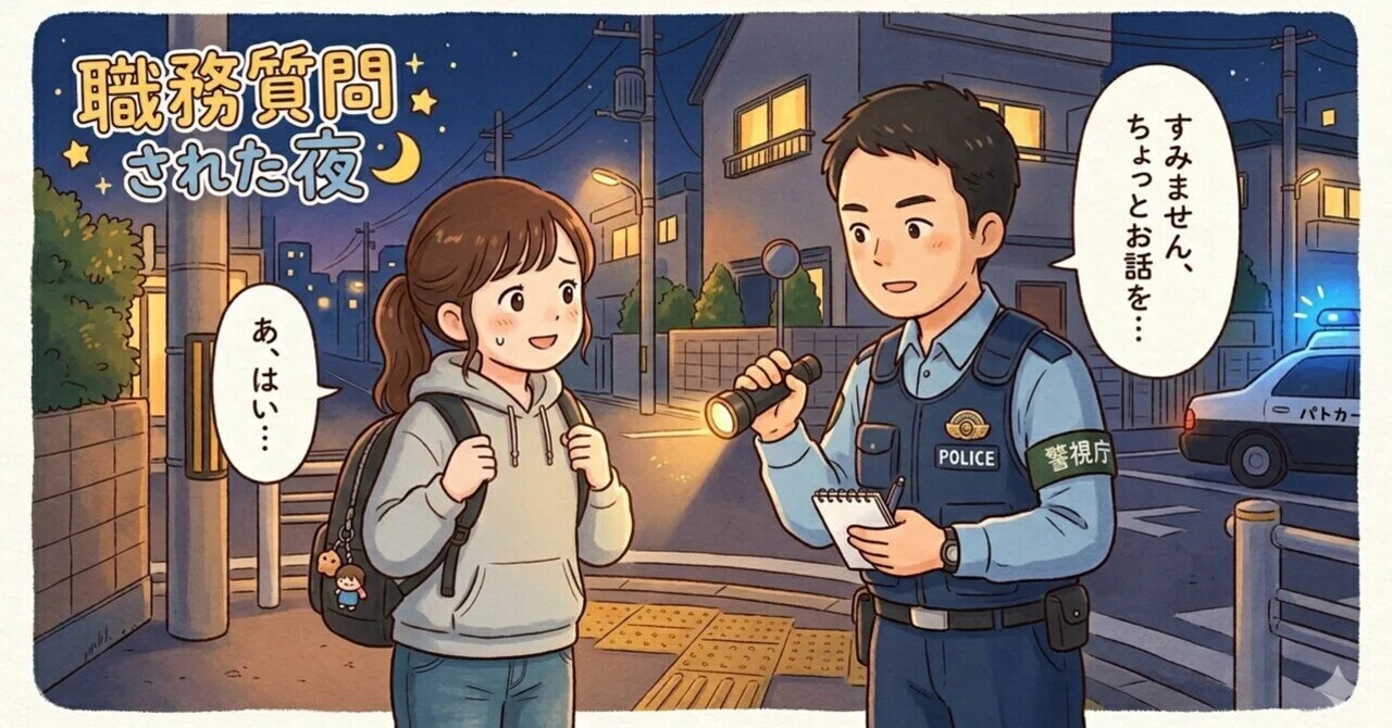 職務質問された夜｜right_seal1137
