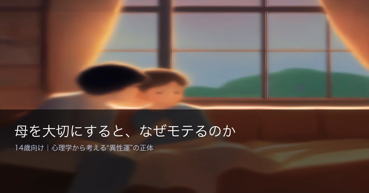 お母さんを大切にするということ——ある日の気づき