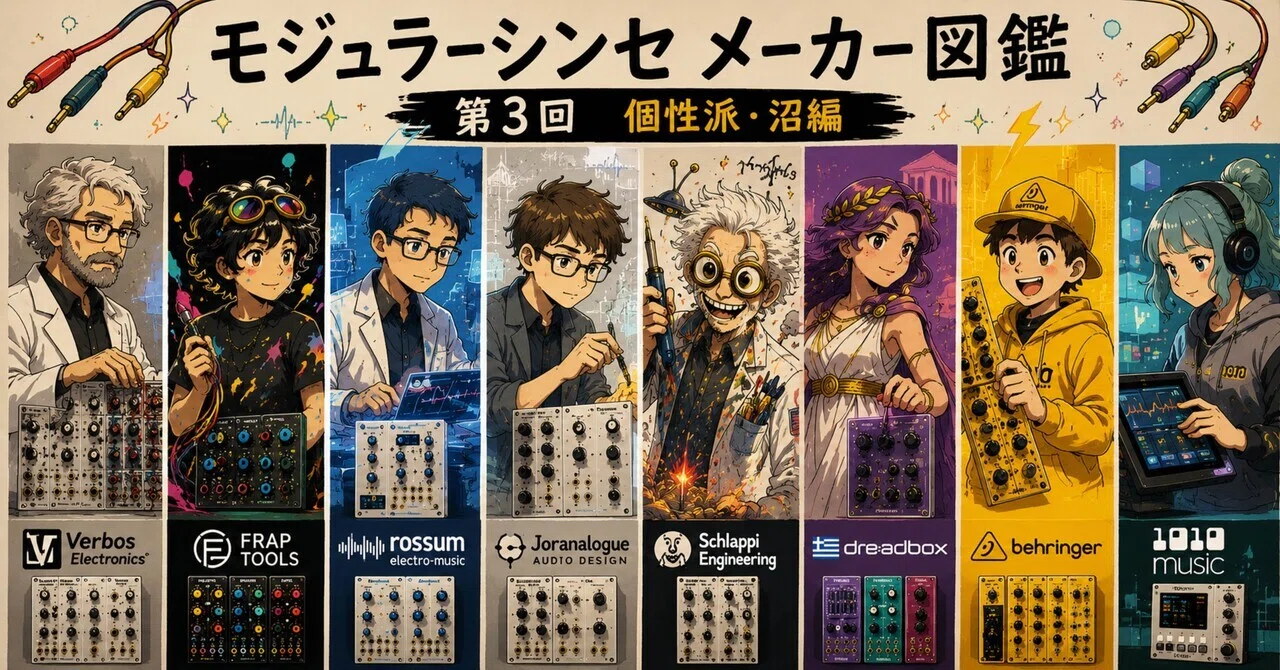 モジュラーシンセ】全文公開 入門記事 aiにメーカー図鑑を書かせてみた