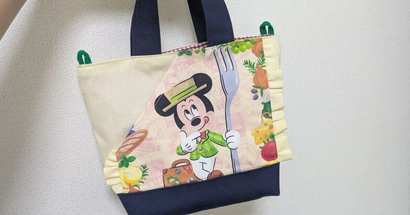 ディズニーシーに向けて、巾着をバッグにリメイク✨️｜哀