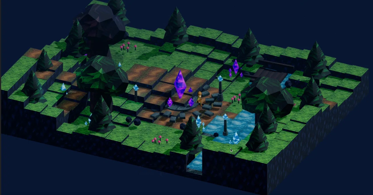 [agent-sprite-forge] I generated a 3D forest field for an RPG. [Codex]｜miya