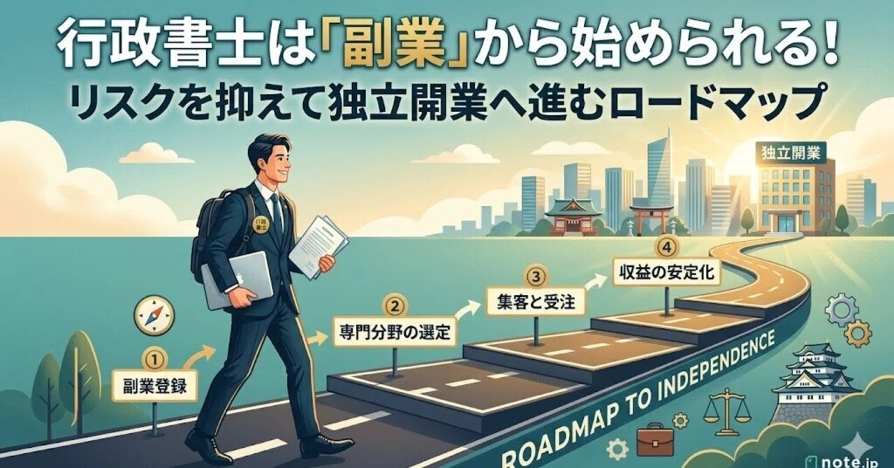行政書士は「副業」から始められる！リスクを抑えて独立開業へ進む 