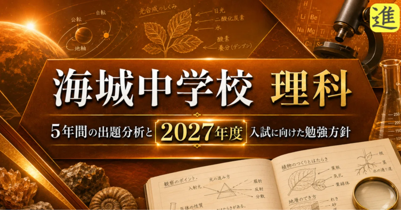 海城中学校の理科 2027年度入試対策の見出し画像