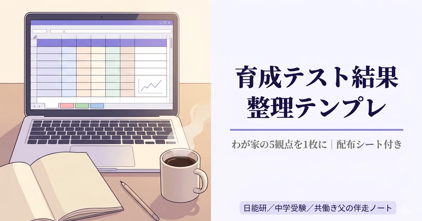 日能研】育成テスト整理テンプレ｜わが家の5観点を1枚にまとめたシート