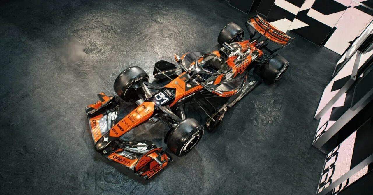 F1 モナコグランプリ パネルアルミ枠付 年代物 マクラーレン キャメル