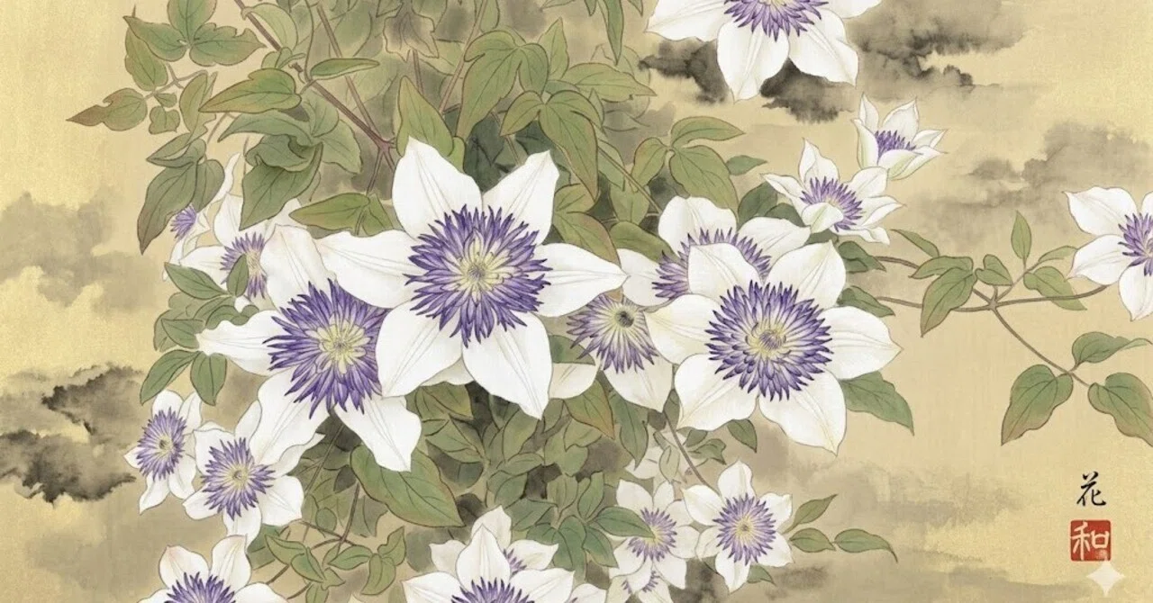 散歩道で見つけた、凛と咲く紫と白の芸術。クレマチスに出会って｜H.Nicky