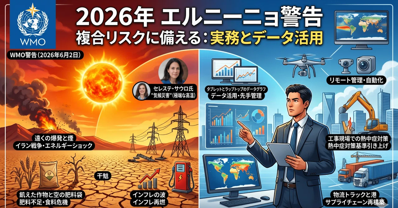 【2026年最新】国連が警告する「エルニーニョ現象」と国際情勢の複合リスク：実務視点で読み解く気候変動のインパクト｜伊藤正章｜サバイバルDX