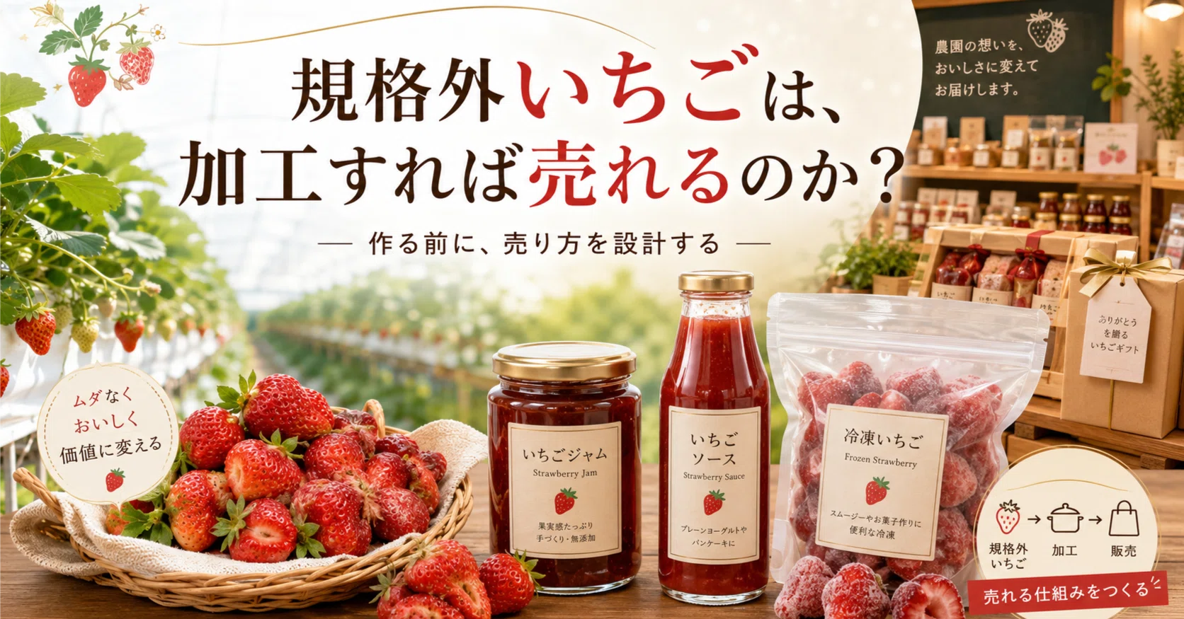 ジャムより先に考えるべき、加工品の売り方～いちご農園未来学 第9回