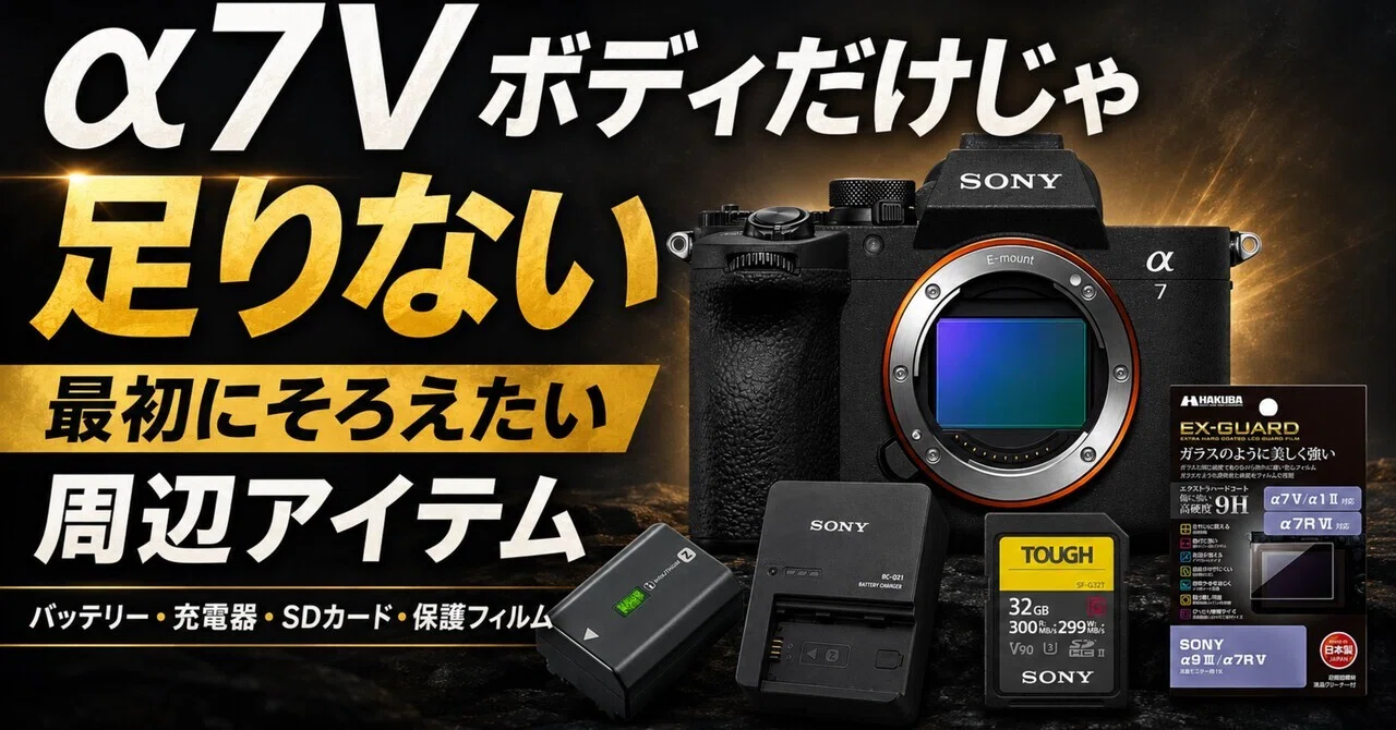 α7Vを買う前に気づきたかった。ボディだけ買うと、初日に困るものが
