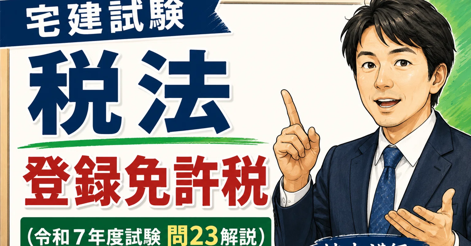 宅建試験問題「見方・解き方」ー令和7年度試験問23（税法ー登録免許税