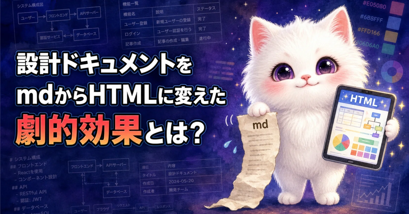 設計ドキュメントをmdからHTMLに変えた劇的効果とは？｜もふふミルク