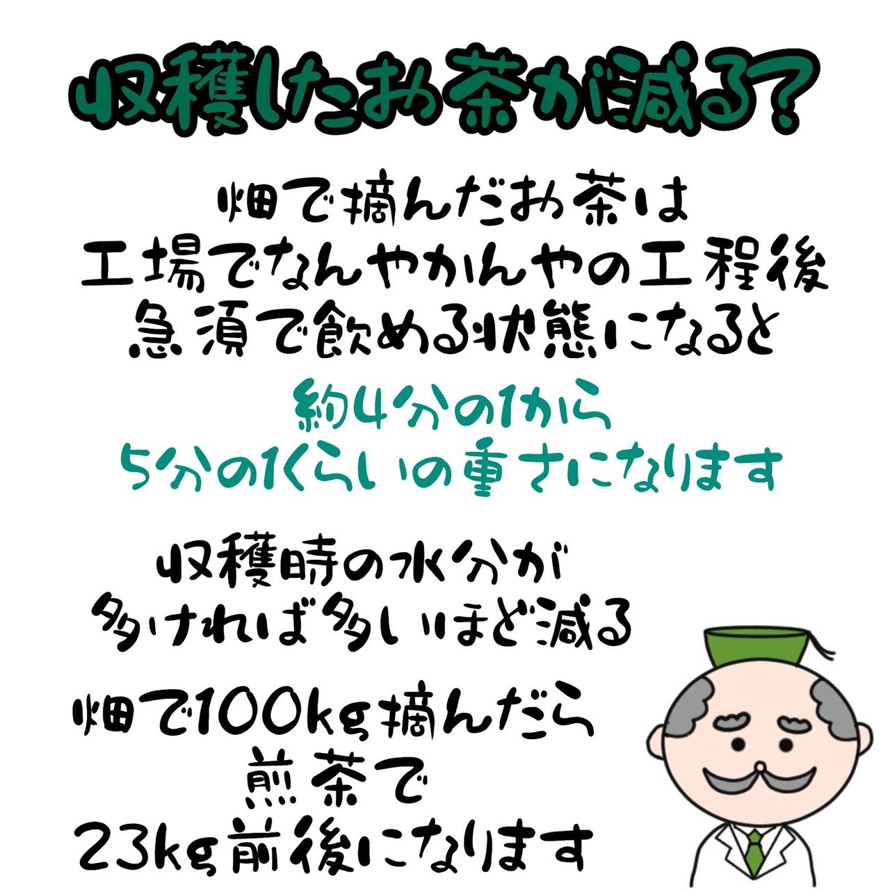 これが歩留まり おちゃはかせの日本茶研究所 Note