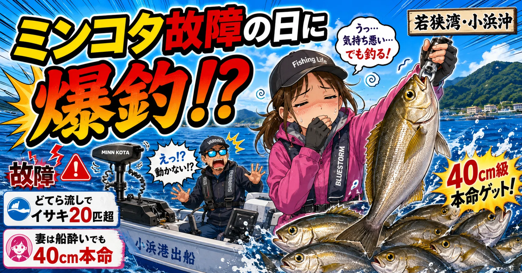 ミンコタが壊れた日に爆釣した話【若狭湾・東グリ イサキ天秤ふかせ