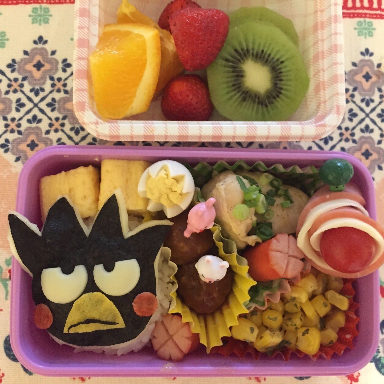 もひとつサンリオキャラ弁 懐かしのバッドばつ丸だよー 艸 お弁当 キャラ弁 過去弁 自宅 手作り Yuki Oka Note