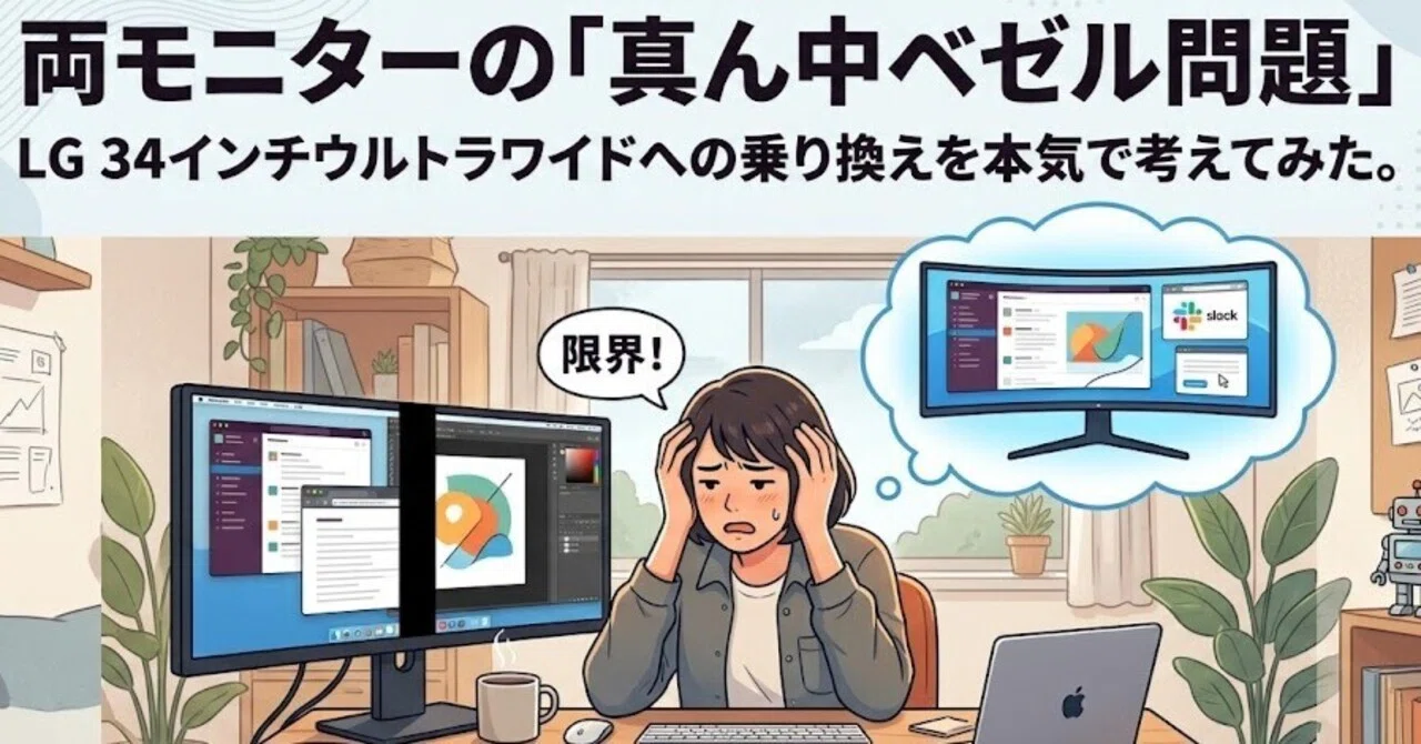 🖥️ デュアルモニターをやめて34インチウルトラワイド1枚に変えよう