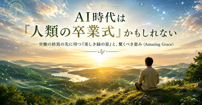 AI時代は「人類の卒業式」かもしれない——労働の終焉の先に待つ『美しき緑の星』と、驚くべき恵み（Amazing Grace）
