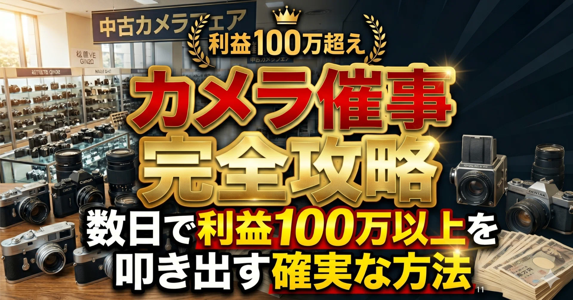 数日で利益100万を叩き出す】中古カメラ催事・完全攻略ロードマップ