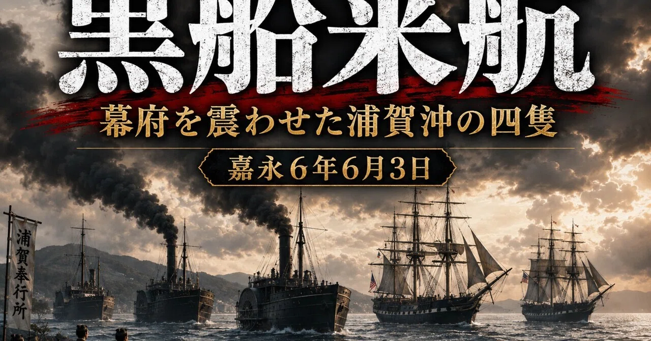 嘉永6年6月3日 黒船来航｜幕府を震わせた浦賀沖の四隻｜谺剣二郎@ケンダマ