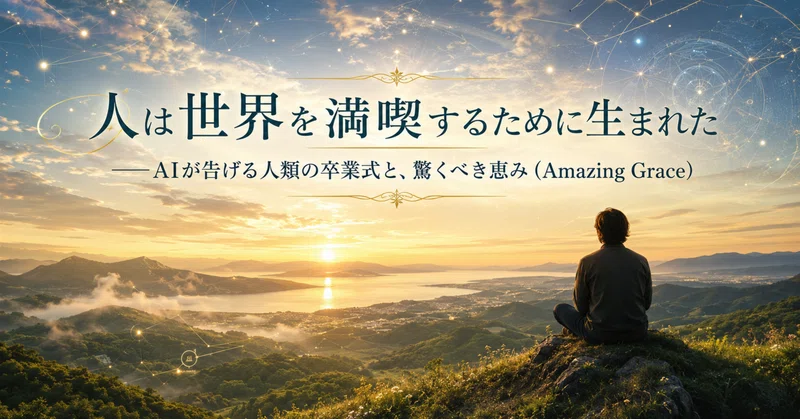 「人は世界を満喫するために生まれた」──AIが告げる人類の卒業式と、驚くべき恵み（Amazing Grace）