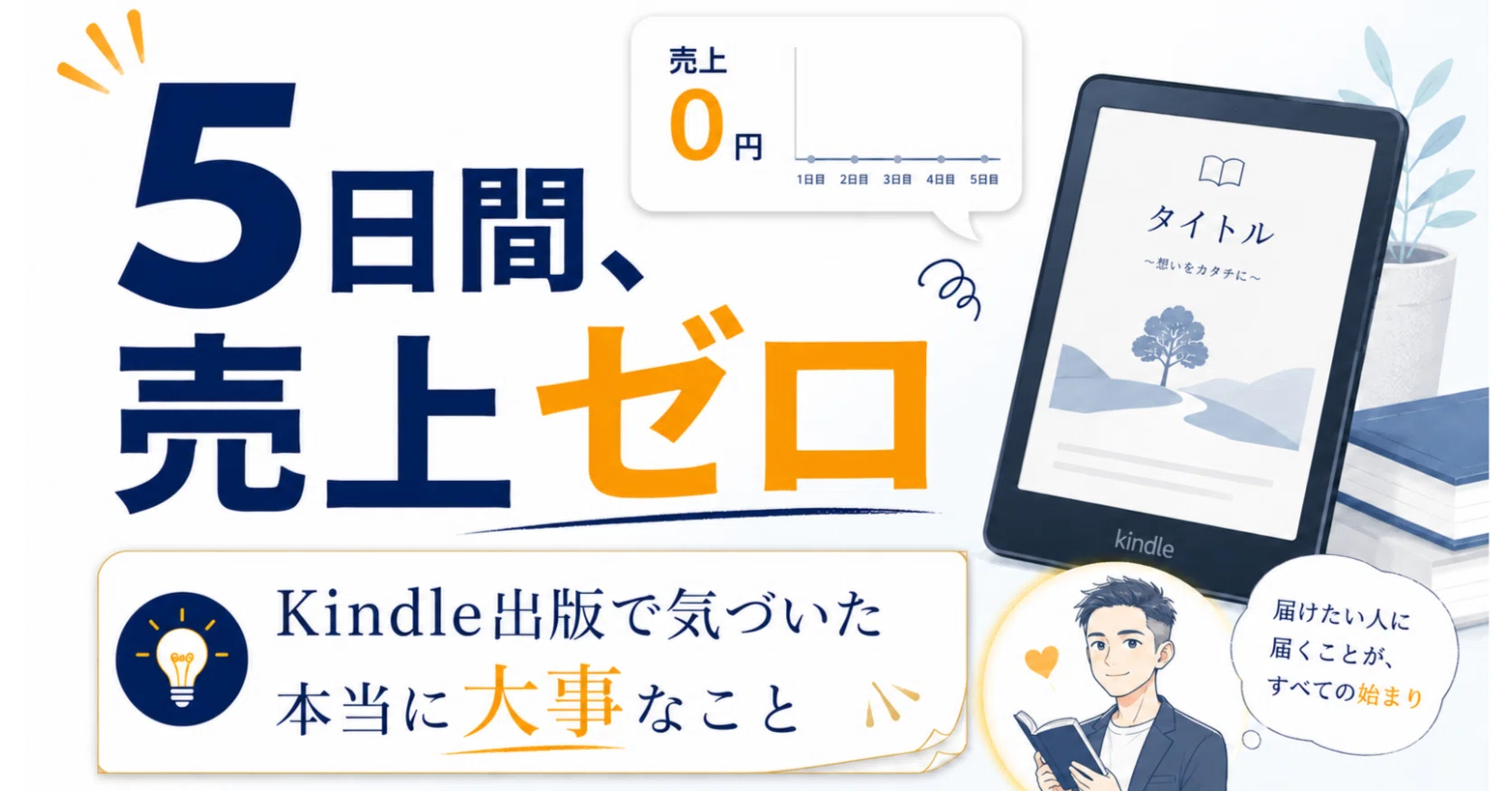 Kindle本を出して5日間、売上ゼロでした。でも大事なことに気づきまし