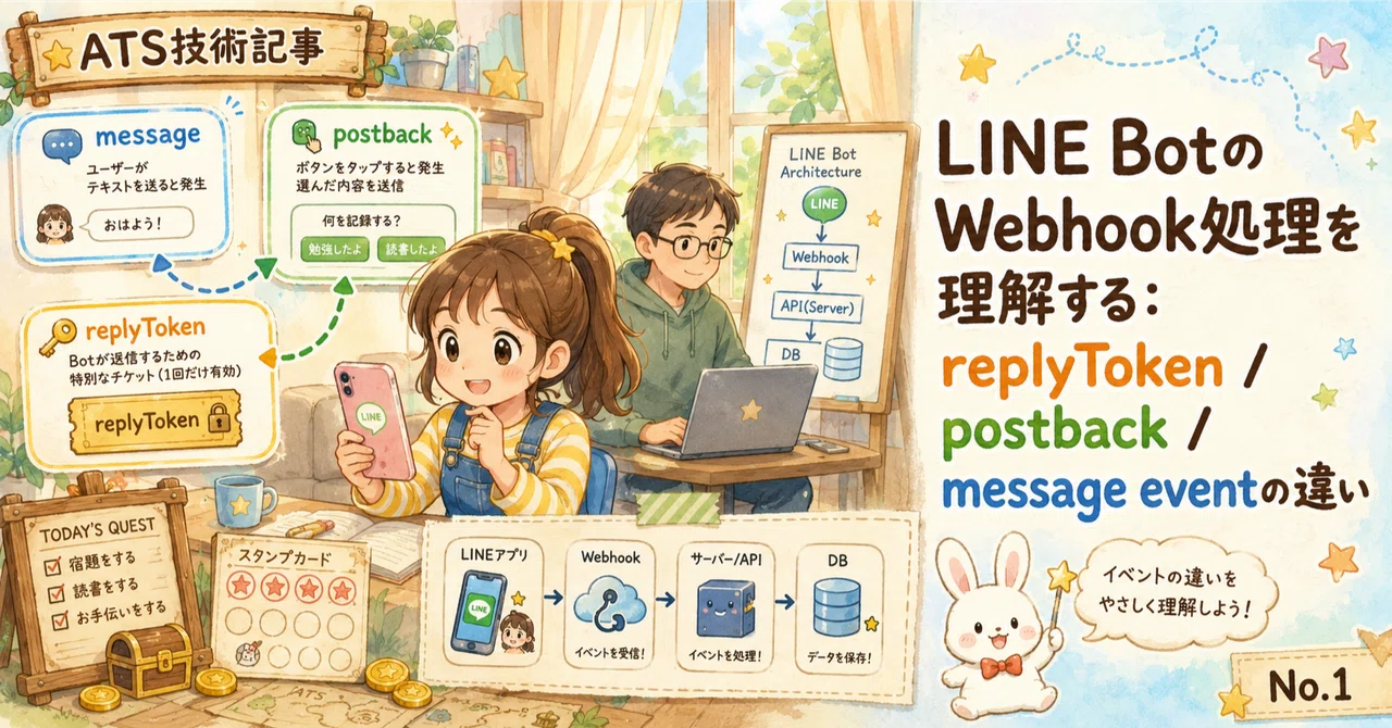LINE BotのWebhook処理を理解する：replyToken / postback / message eventの違い｜こうちゃんの ...