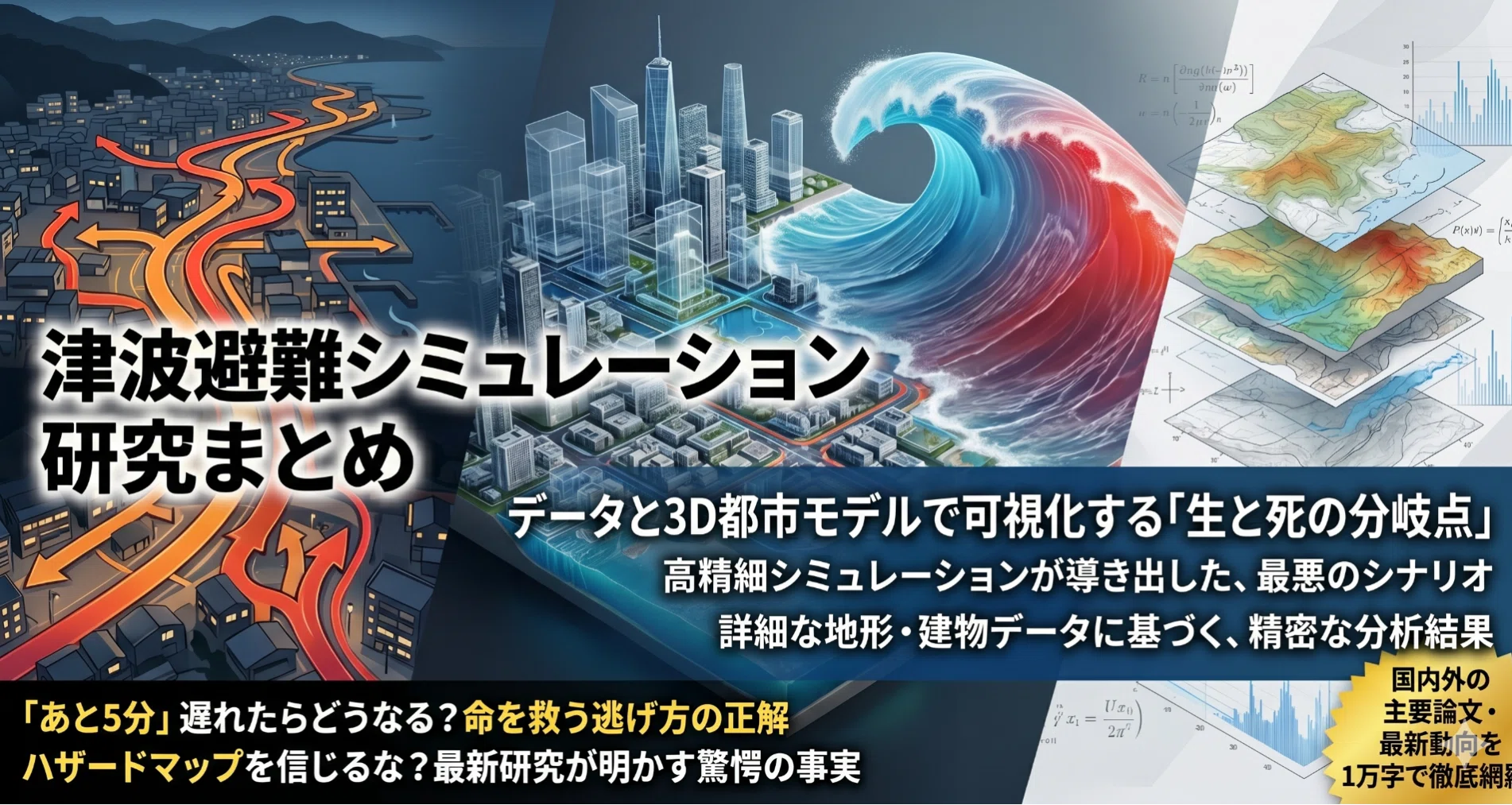 津波避難シミュレーション研究まとめ - 2026-05｜現役高校生が津波避難