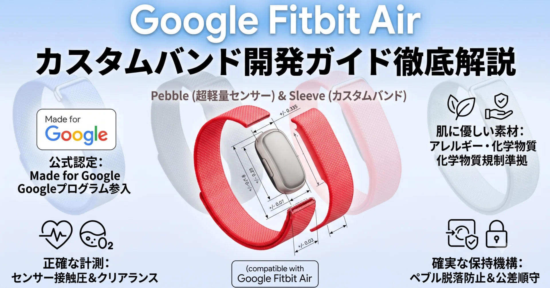 新登場「Google Fitbit Air」のカスタムバンド開発ガイドを徹底解説