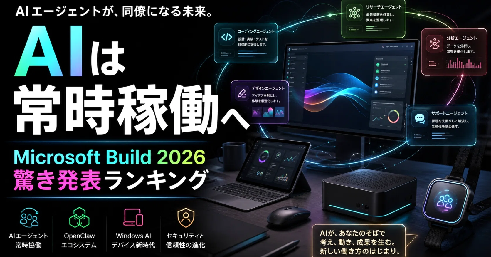 速報】Microsoft Build 2026で発表された「驚きの新情報」ランキング