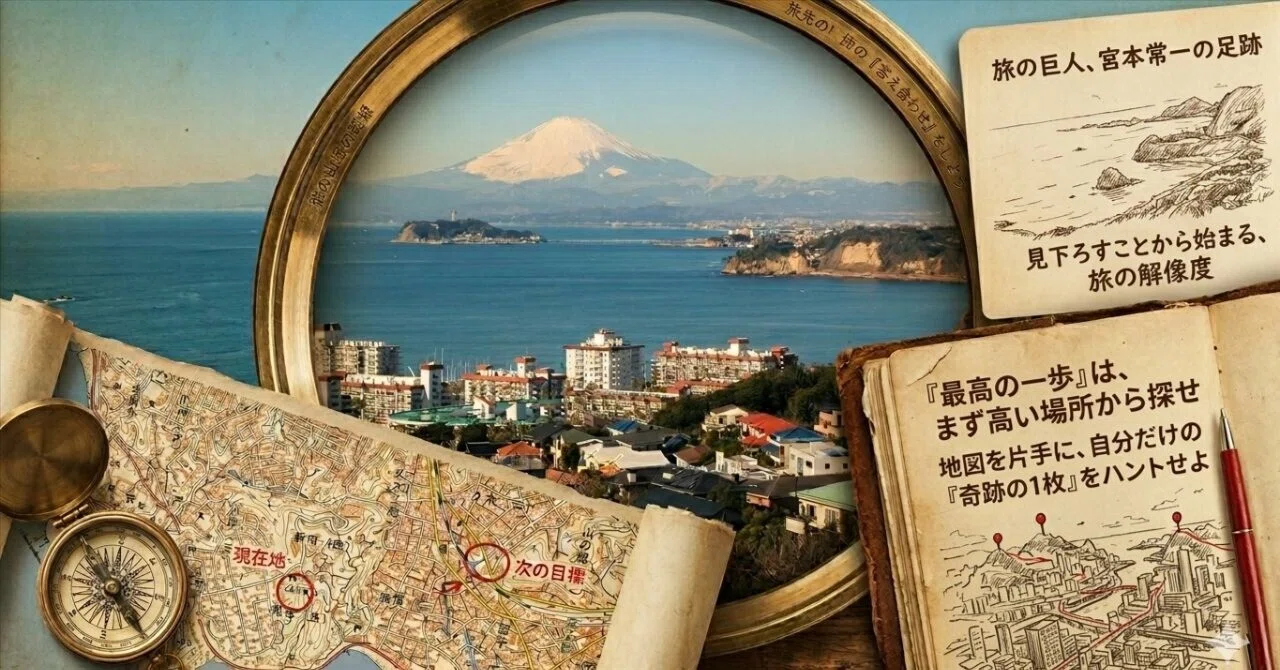 地図遊びアイディア集：No.019】旅先の最高地点から街を俯瞰して遊ぶ