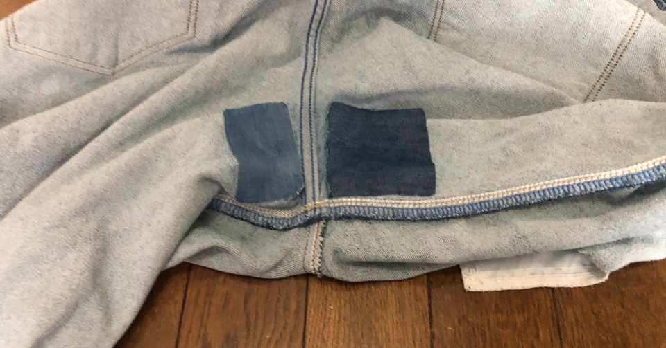 簡単なジーンズの股擦れ補修 私的リマインダー Note