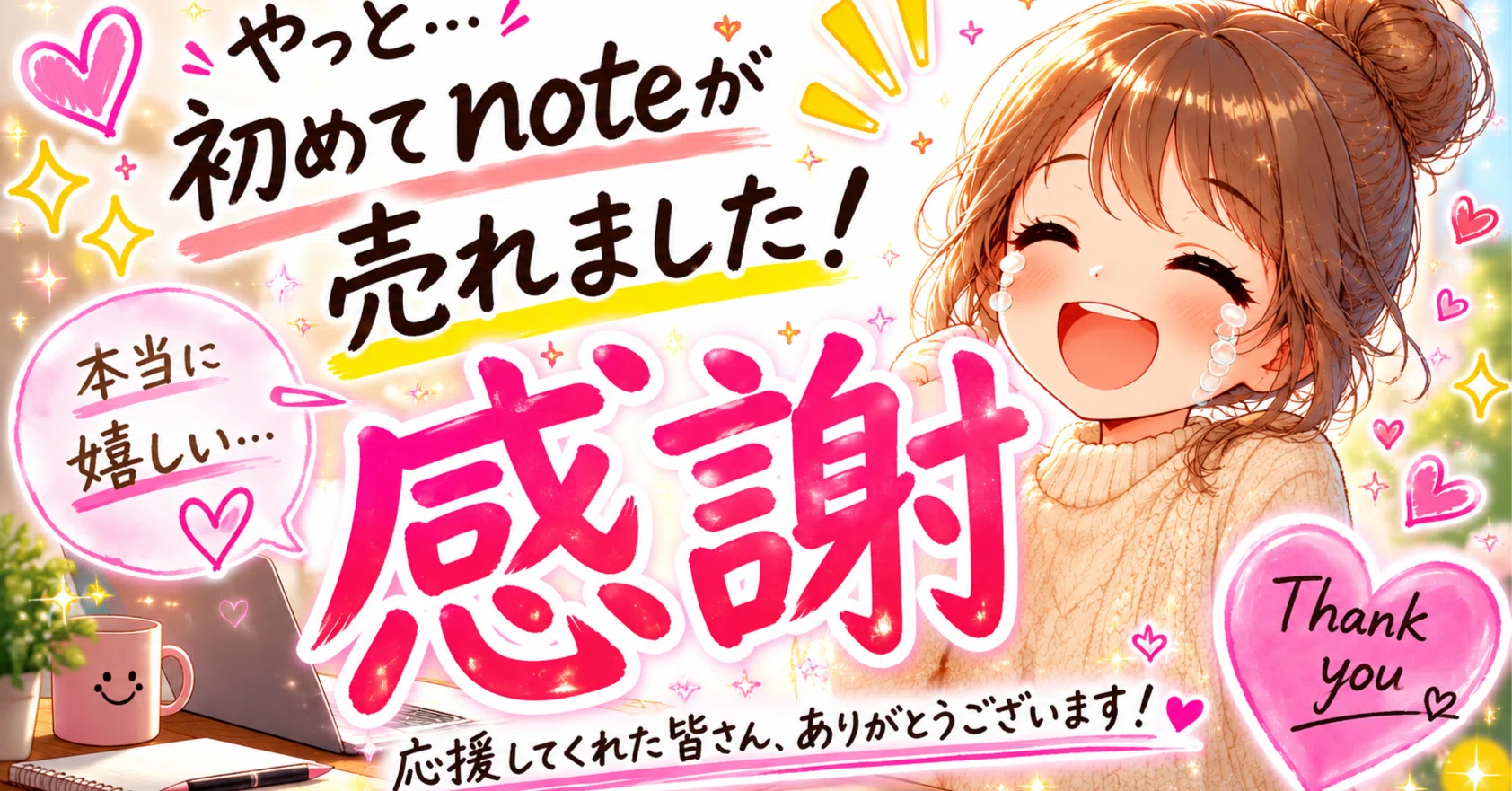 正直諦めかけていました。でも初めてnoteが売れました｜蘭ちゃん