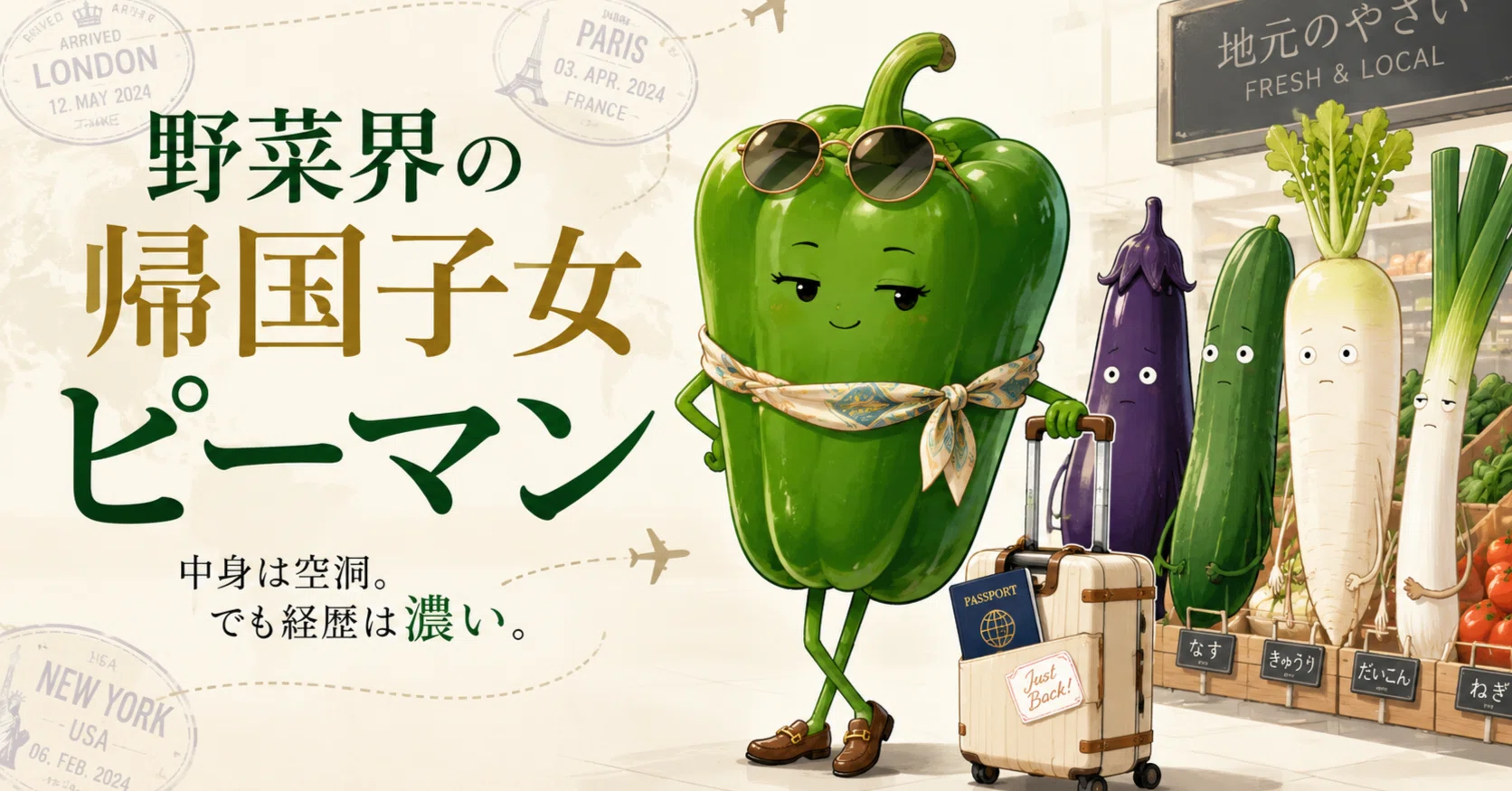 The Returnee of the Vegetable World: Green Pepper｜ヘザー 落合