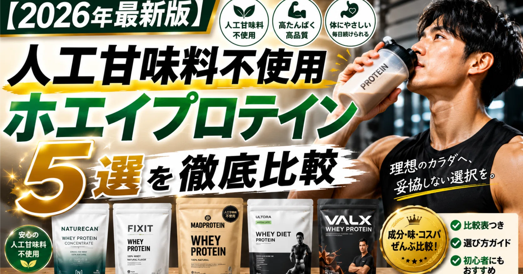 プロテイン 人工 甘味 料 不 使用