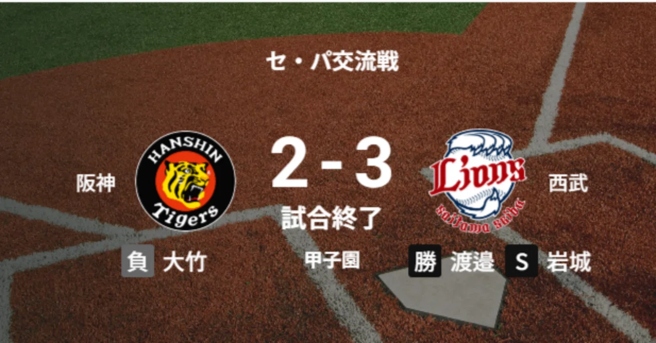 セ・パ交流戦 阪神タイガースVS西武ライオンズ 2026年6月3日 試合感想