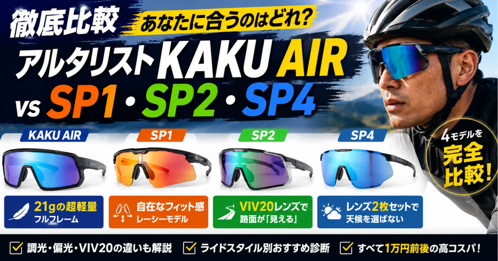 徹底比較】アルタリスト KAKU AIR vs SP1・SP2｜あなたに合うのはどれ 