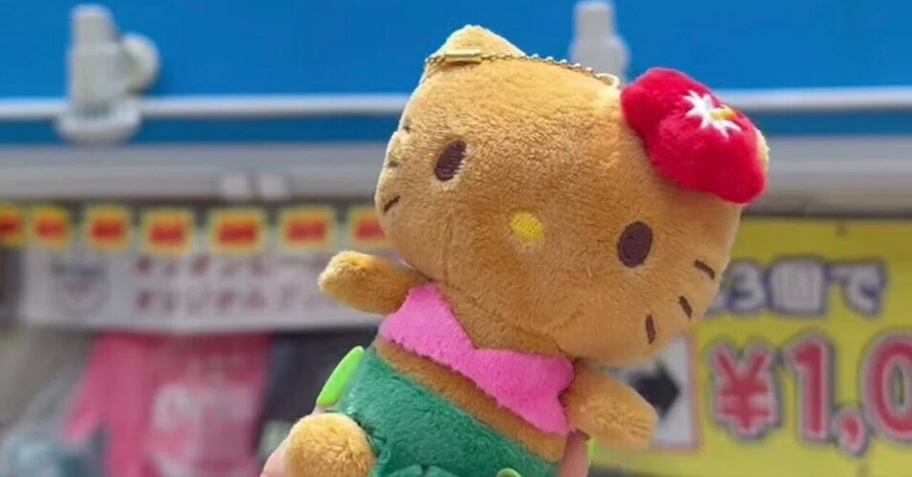 日焼けキティちゃんに会いに来てくれた｜沖縄おみやげ 東宝堂｜沖縄