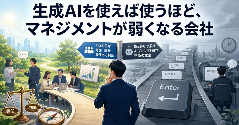 生成AIを使えば使うほど、マネジメントが弱くなる会社