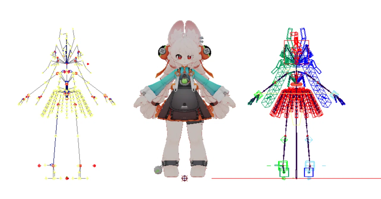 【MAYA】MMDモデルをセットアップして動かす方法【mGear】｜碧天