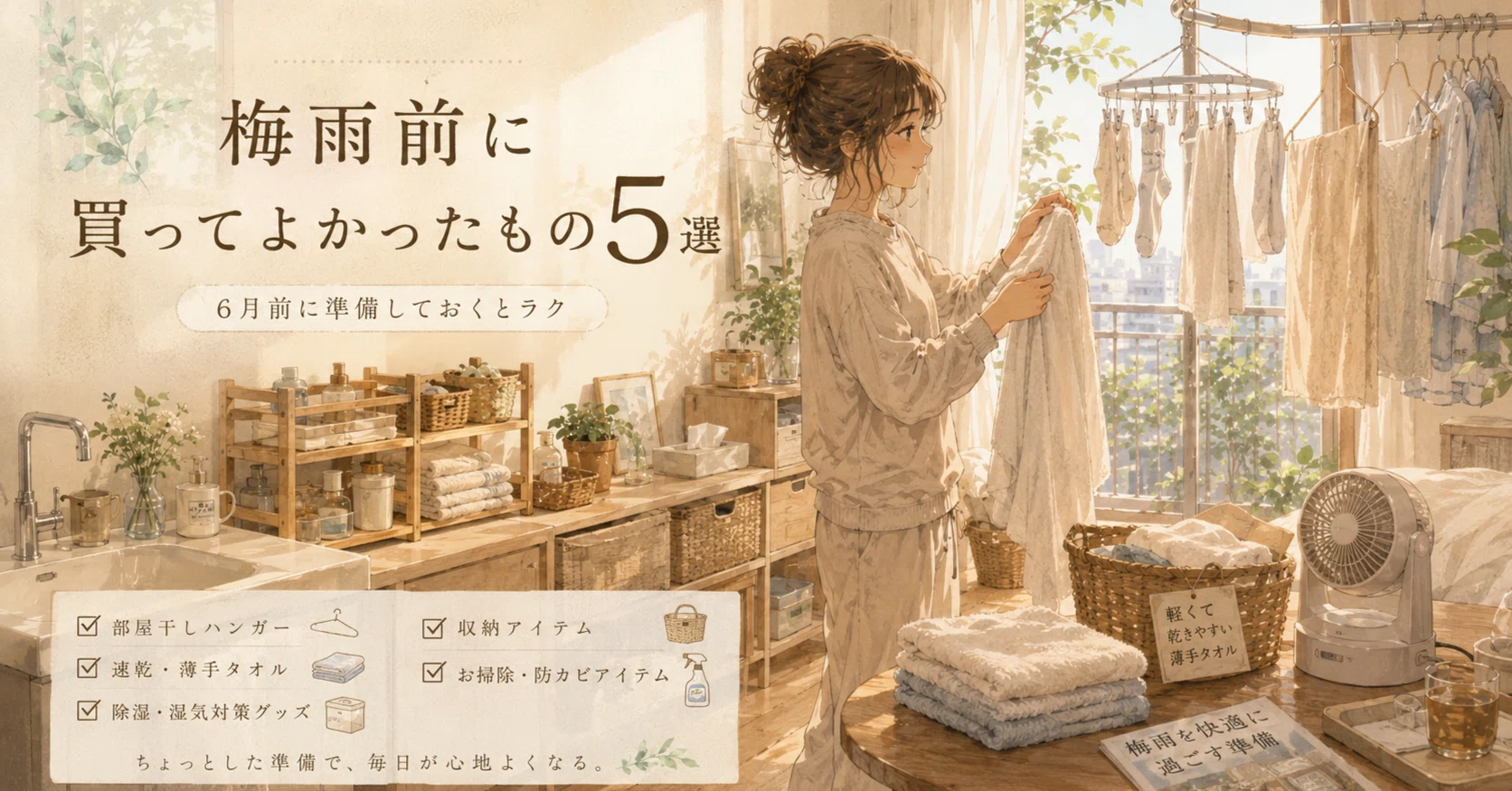 梅雨前に買ってよかったもの5選｜6月の部屋と気分がちょっとラクになる